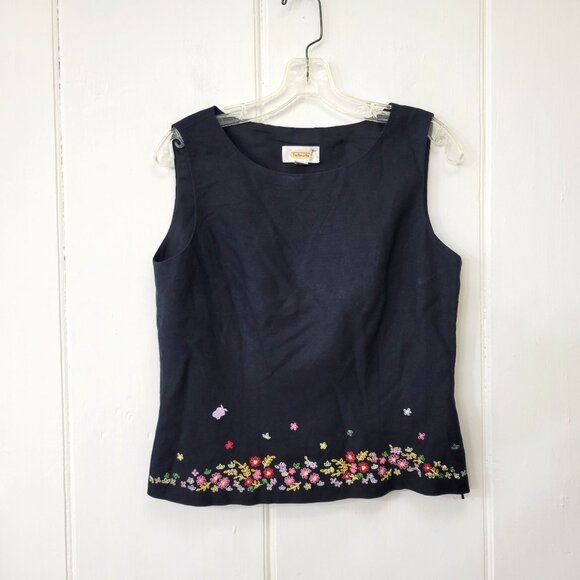 Vintage Talbots Two Piece Embroidered Linen Pants Set - Picture 3 of 8